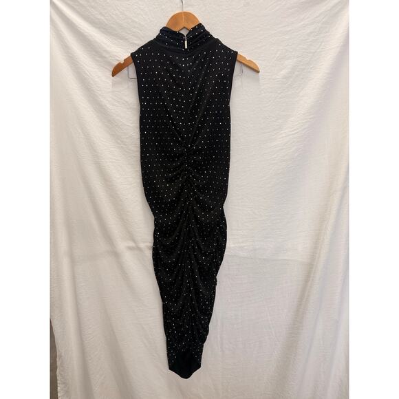 Michael Kors Womens Glistening Rhinestones Mini‎ Cocktail and Party Dress Large - Picture 3 of 6